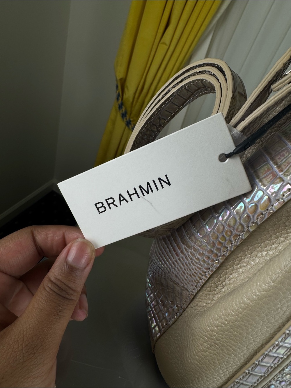 Brahmin Margo Pearl Admire Metallic Croc-Embossed Crossbody - Picture 5 of 6